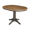International Concepts Round Pedestal Table, 36 in W X 48 in L X 30.1 in H, Wood, Hickory/Washed Coal K45-36RXT-27B